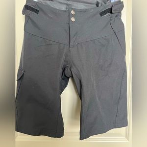 The North Face Size XS Women's Black Padded Biking Cycling Shorts Two Pieces